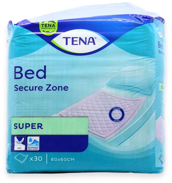 Tena Bed Secure Zone Super Sheets 30 Pack