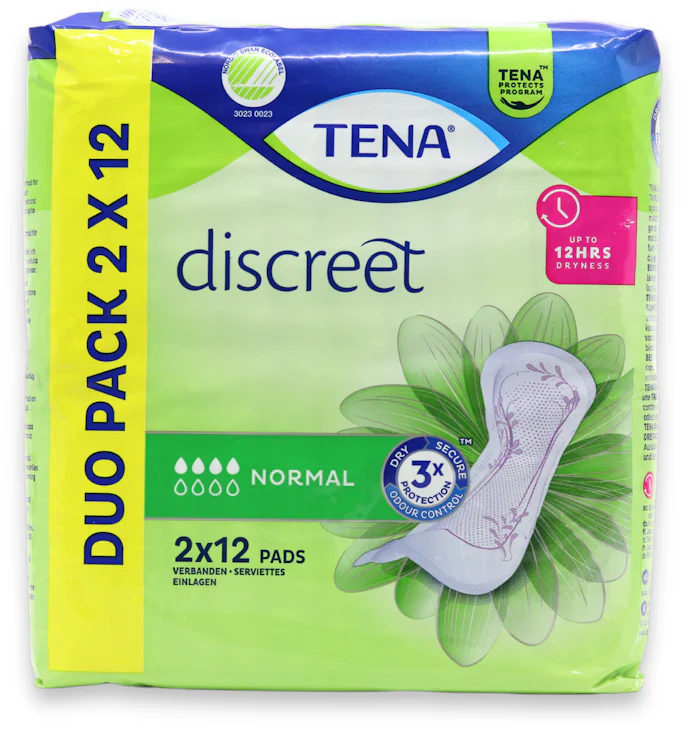 Tena Discreet Normal Pads 24 Pack | medino