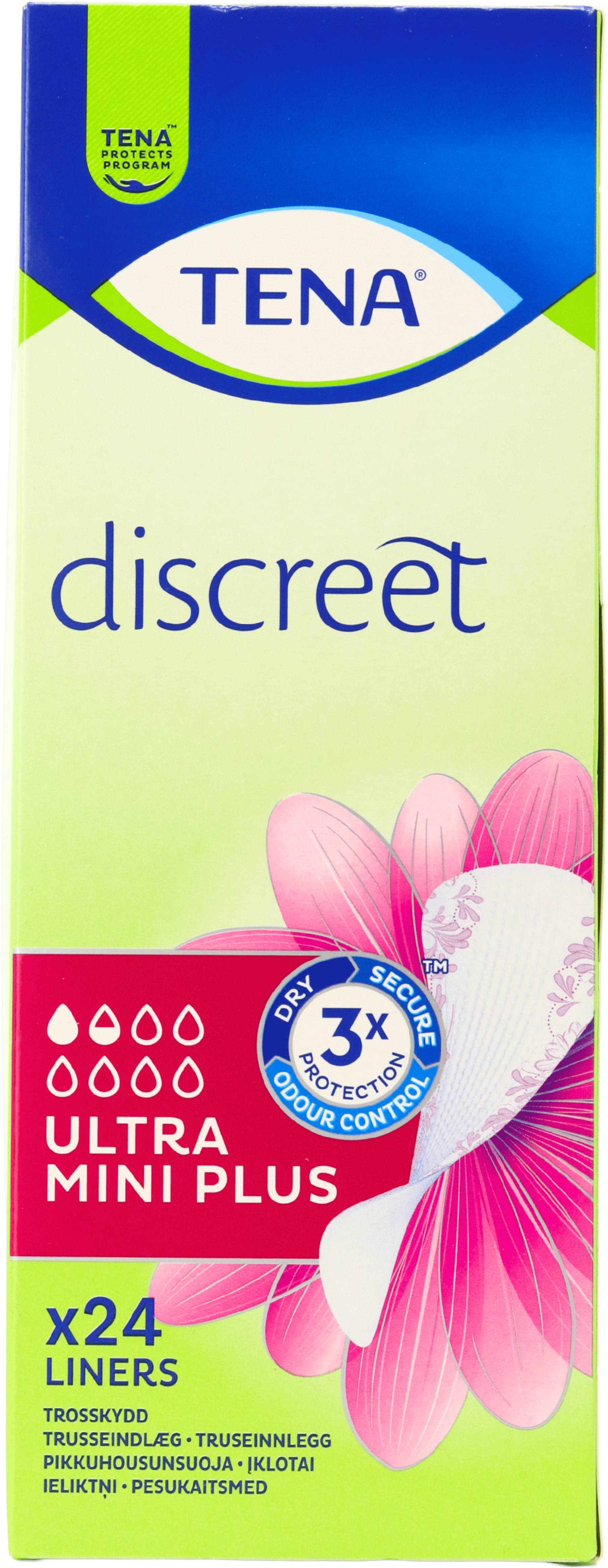 Tena Discreet Ultra Mini Plus Liners 24 Pack