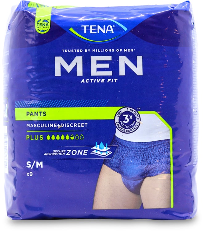 TENA Men Active Fit Pants Plus Blue Small/Medium (1010ml