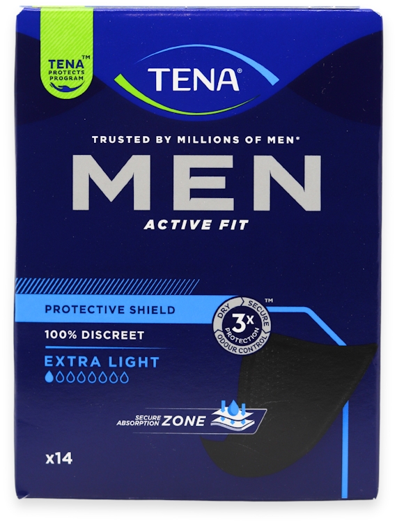 Tena Men Active Fit Protective Shield Extra Light 14 Pack