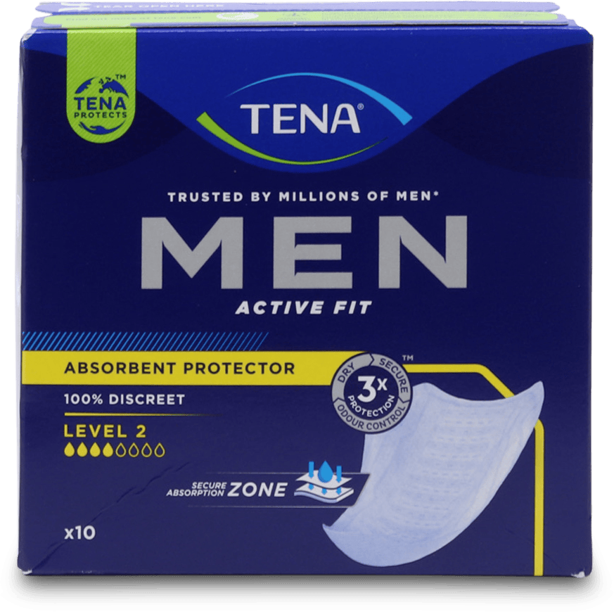 Tena Men Active Fit Absorbent Protector Level 2 10 Pack