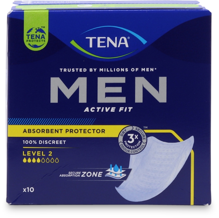 TENA Men Level 2 Incontinence Absorbent Protector 10 Pack