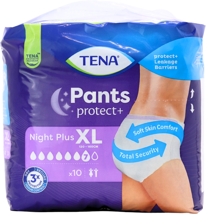 Tena Pants Protect+ Night Plus XL 10 Pack