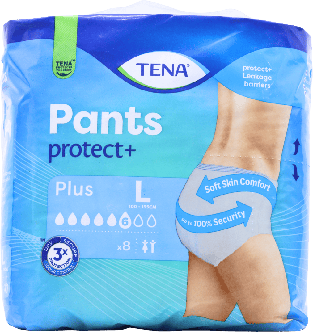 Tena Pants Protect+ Plus Large 8 Pack