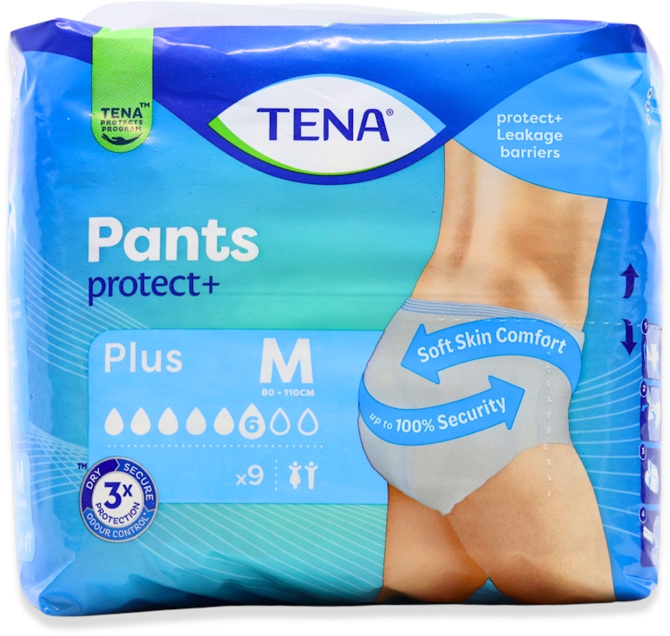 TENA Incontinence Pants Plus Medium Size 9 Pack