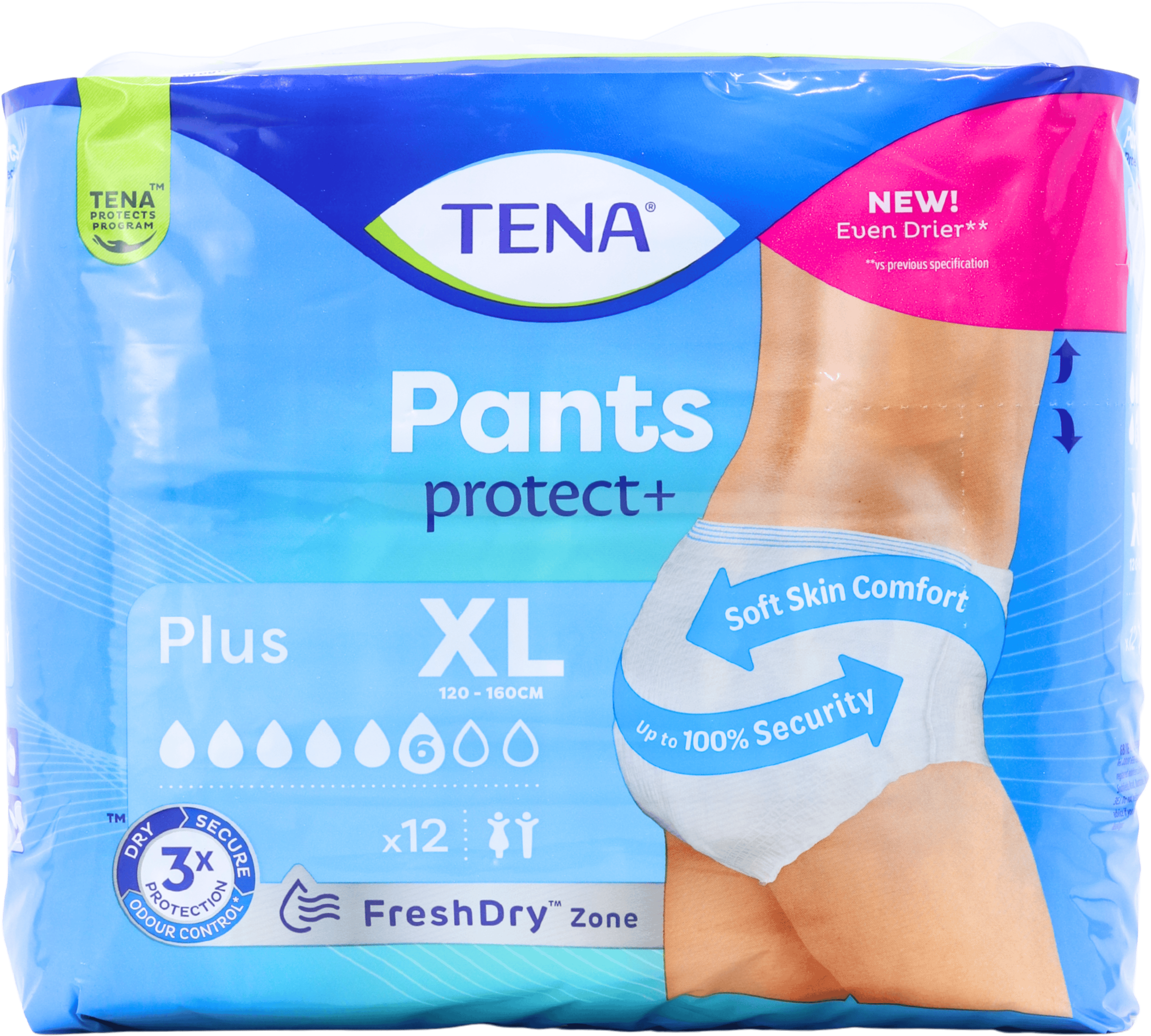 Tena Pants Protect+ Plus XL 12 Pack