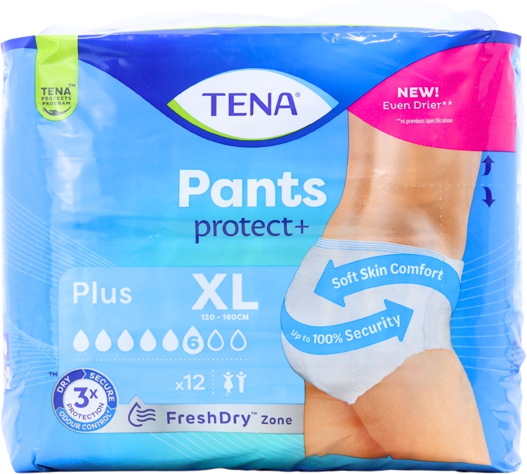 Tena Pants Protect+ Plus XL 12 Pack