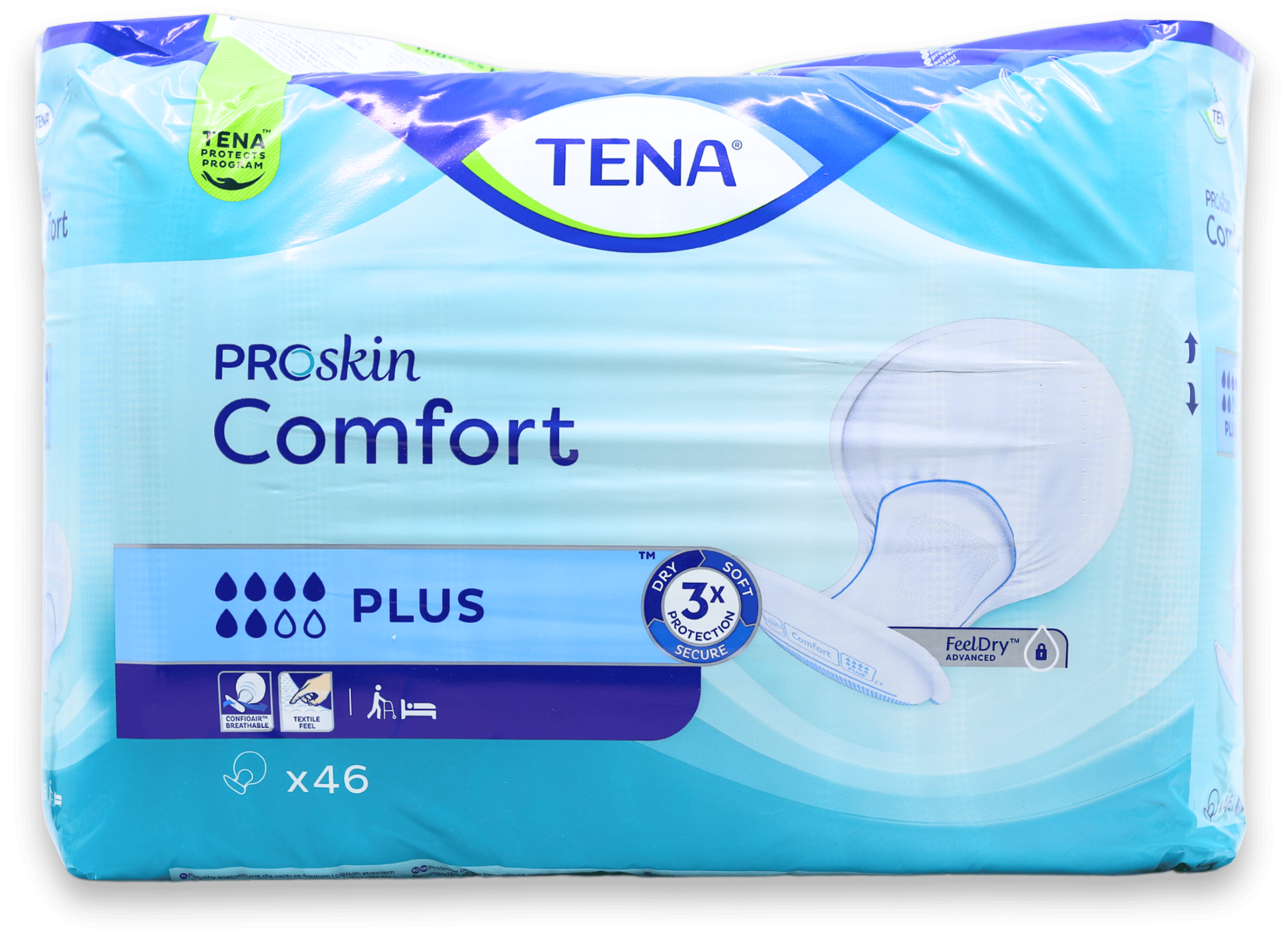 Tena PROskin Comfort Plus Pads 46 Pack