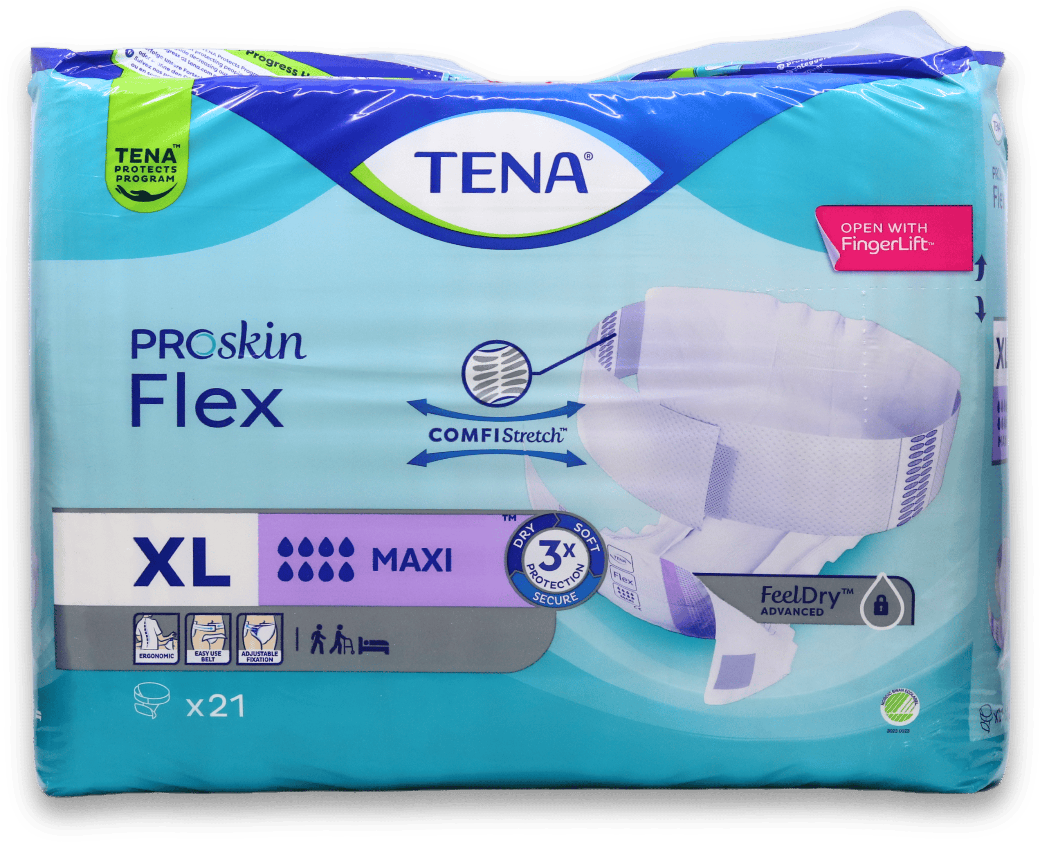 Tena PROskin Flex Extra Large Maxi Pads 21 Pack
