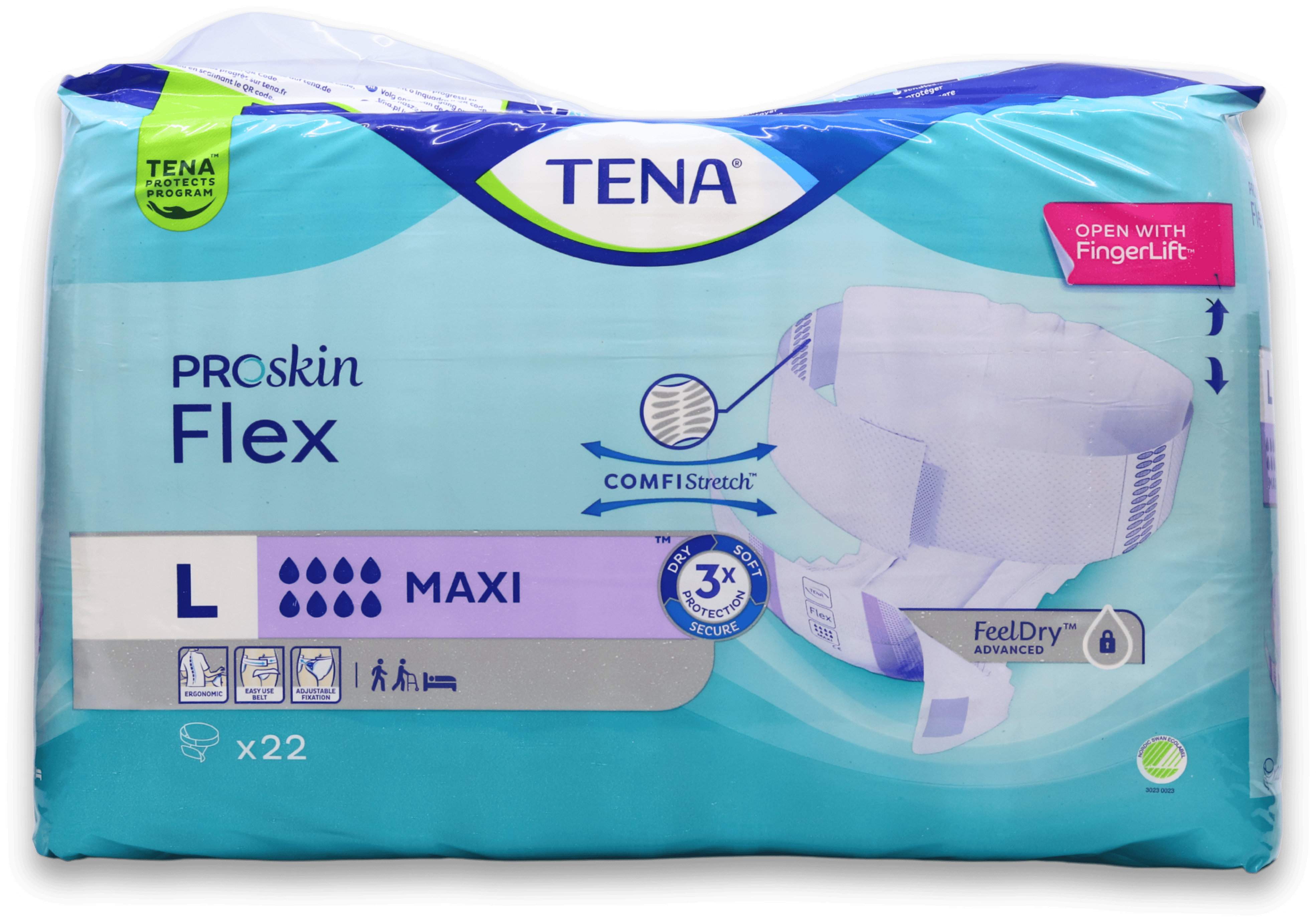 Tena PROskin Flex Large Maxi Pads 22 Pack