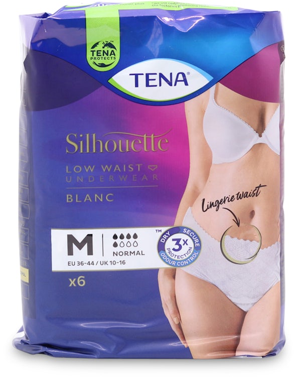 2x Brand New Tena Silhouette Underwear Low Waist Normal Medium