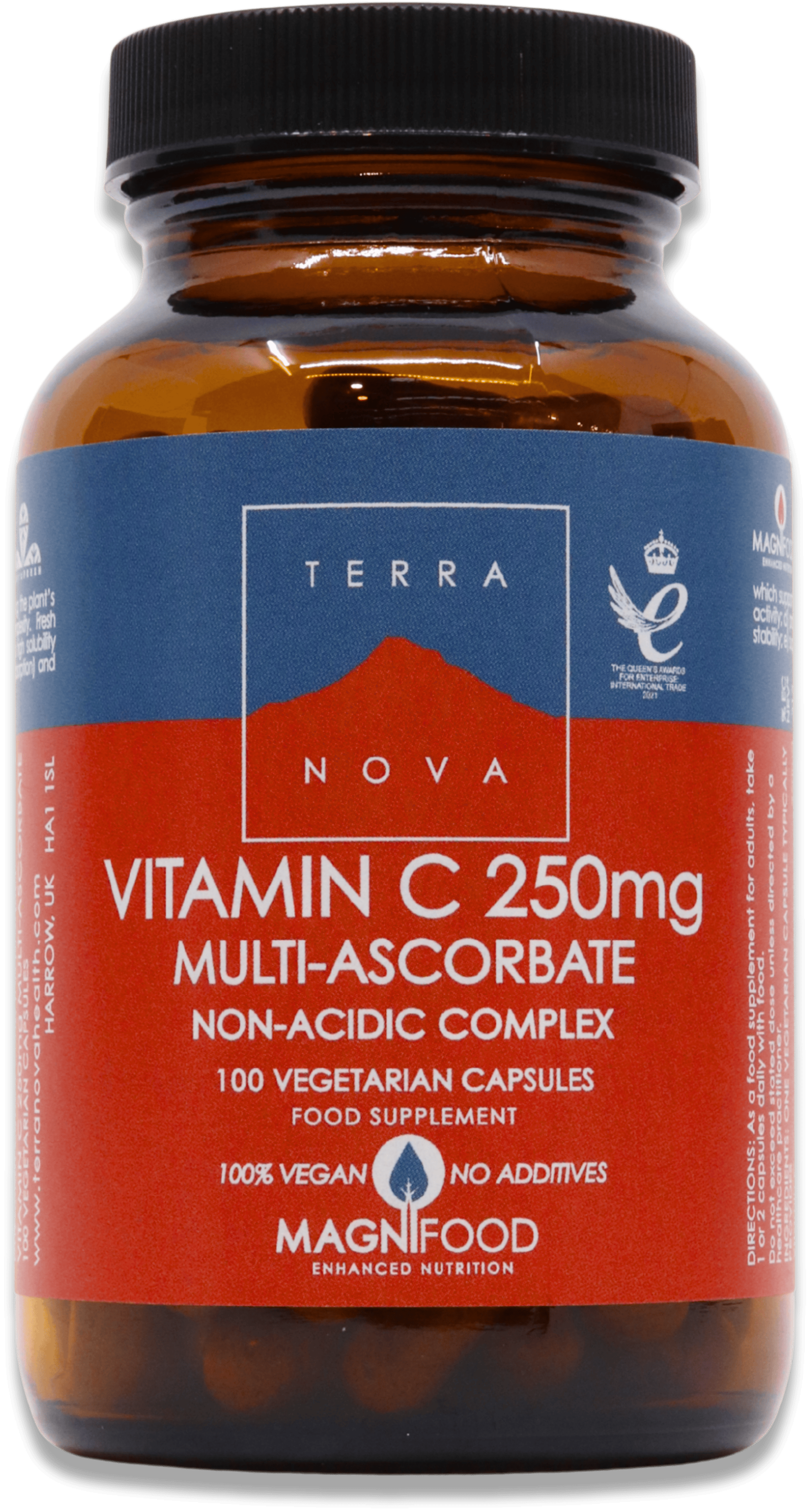 Terranova Vitamin C 250mg Multi-Ascorbate Complex (Non Acidic) 100 Capsules