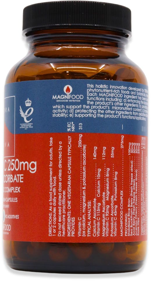 Terranova Vitamin C 250mg Multi-Ascorbate Complex (Non Acidic) 100 Capsules - 2