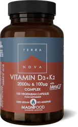 Terranova Vitamin D3 2000IU with Vitamin K2 100Ug Complex 100 Pack