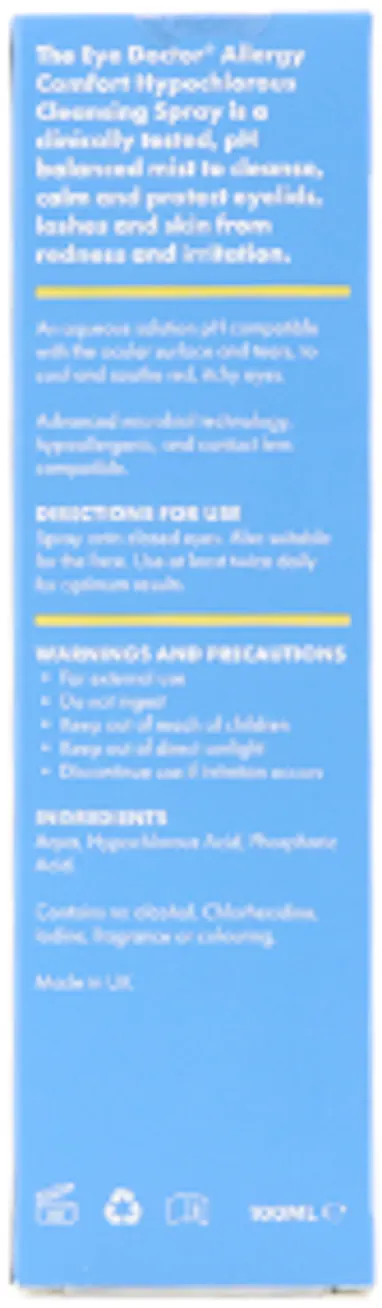 The Eye Doctor Allergy Comfort Hypochlorous Cleansing Spray 100ml - 2