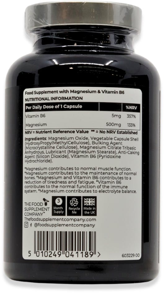 The Food Supplement Company Magnesium 500mg 90 Capsules - 2
