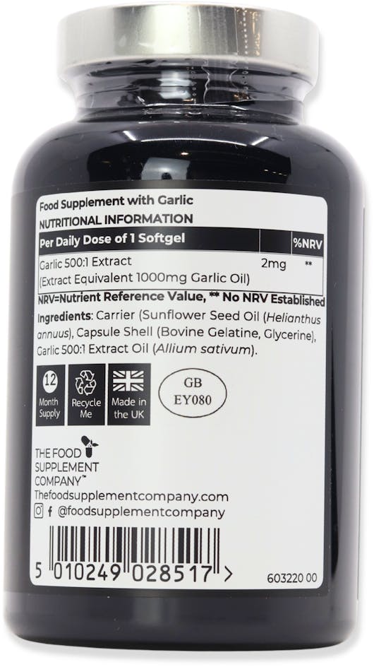 The Food Supplement Company One-A-Day Garlic Gems 365 Softgels - 2