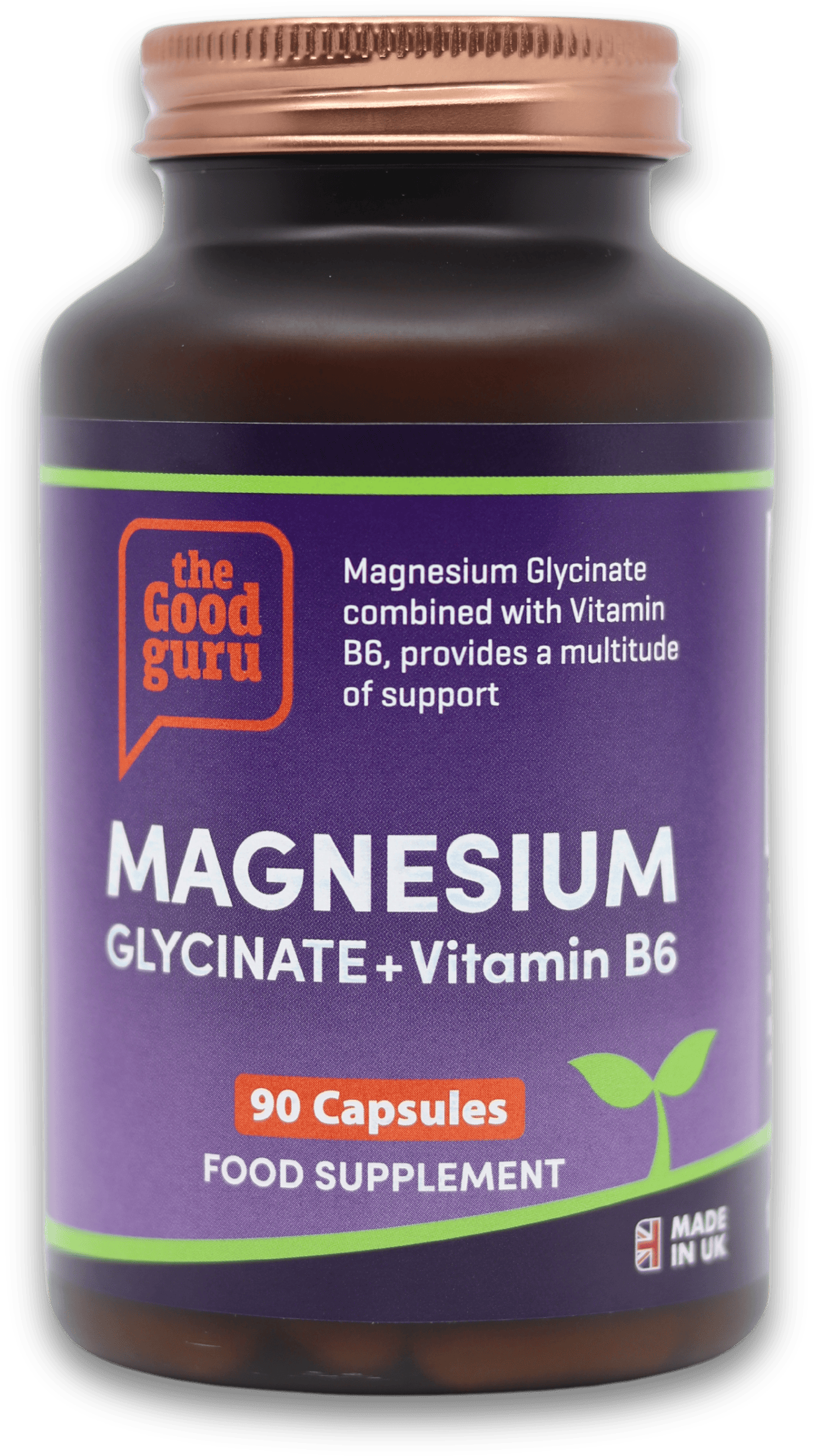 The Good Guru Magnesium Glycinate B6 90 Capsules