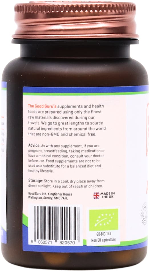 The Good Guru Organic Ashwaganda & Black Pepper 30 Capsules - 3