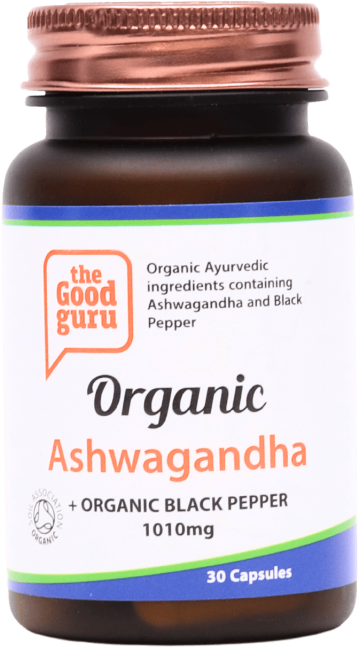 The Good Guru Organic Ashwaganda & Black Pepper 30 Capsules