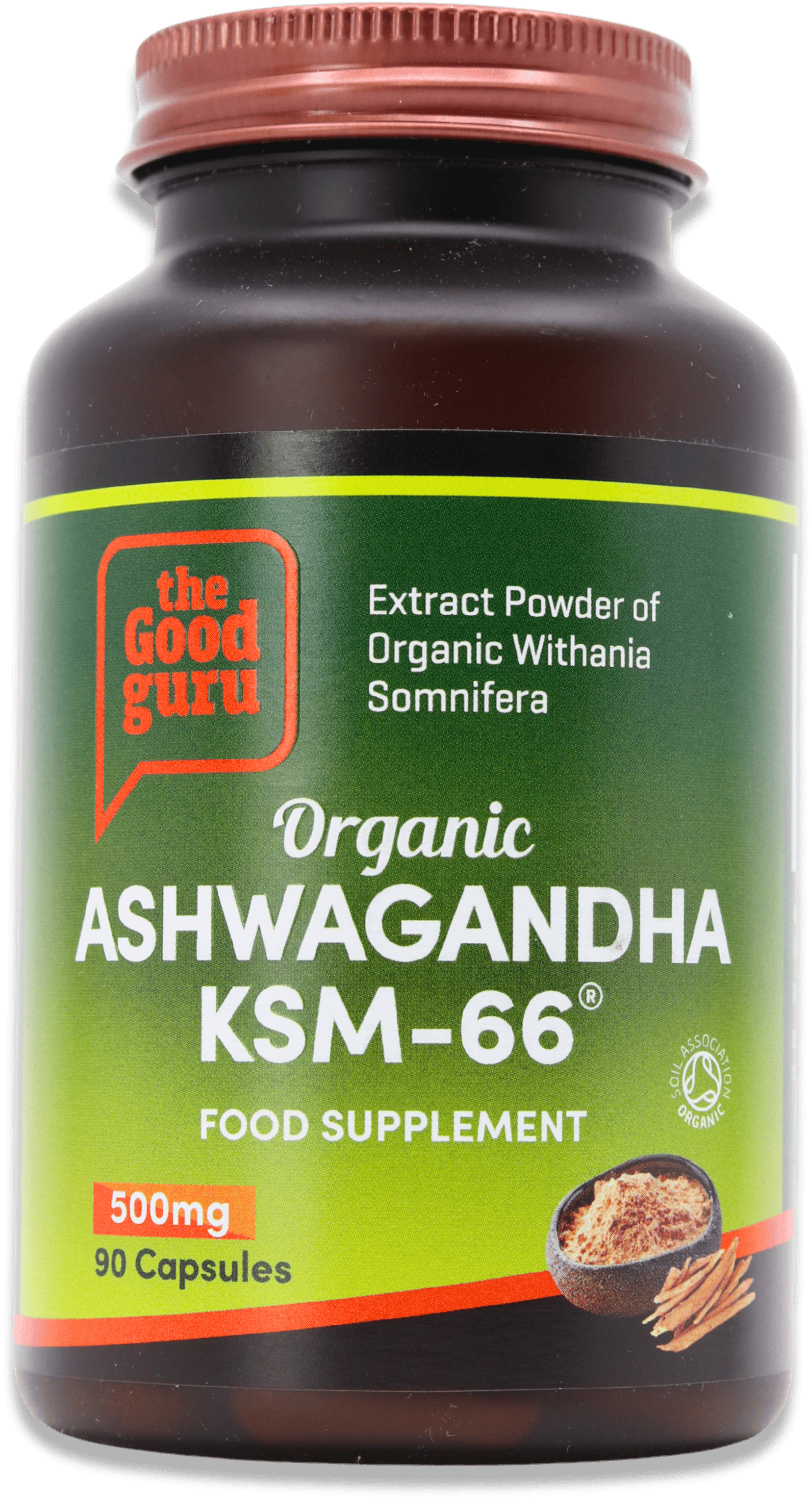 The Good Guru Organic Ashwagandha KSM-66 90 Capsules