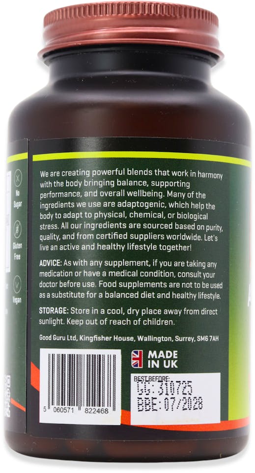 The Good Guru Organic Ashwagandha KSM-66 90 Capsules - 3