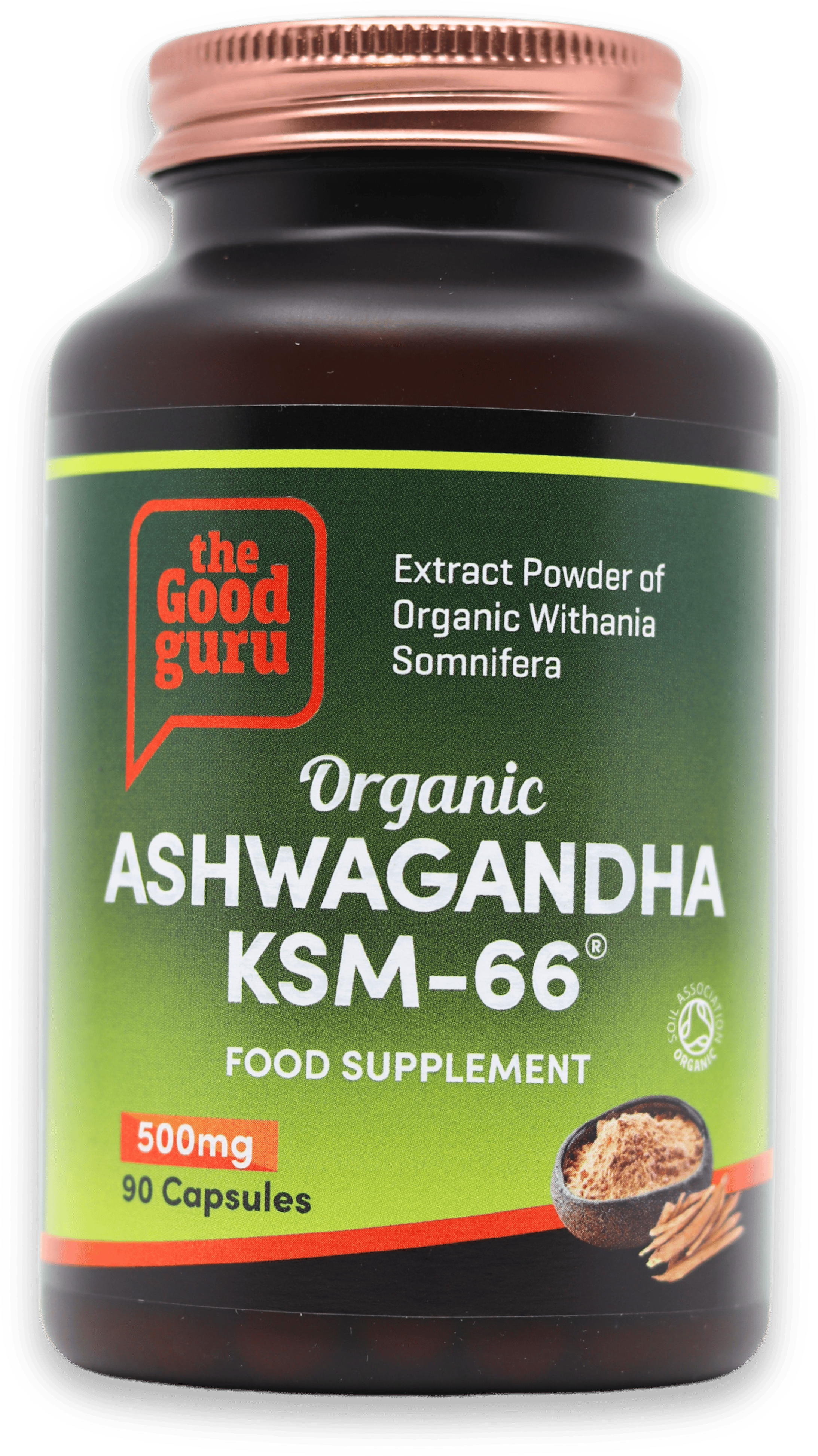 The Good Guru Organic Ashwagandha KSM-66 90 Capsules