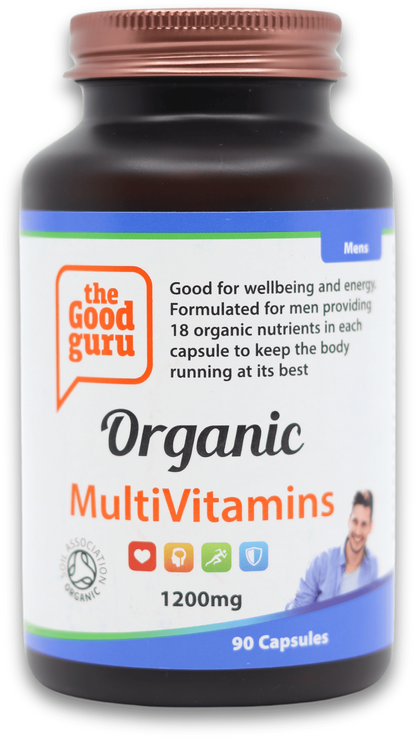 The Good Guru Organic Men's Multivitamin 90 Capsules