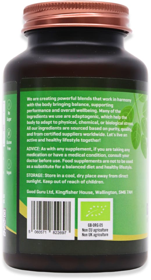 The Good Guru Organic Moringa 1200mg 90 Capsules - 3