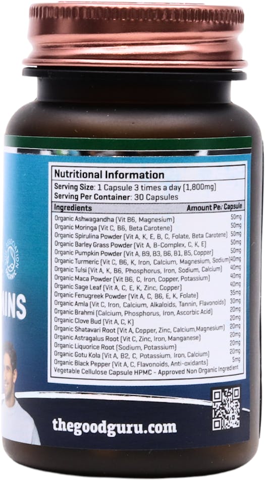 The Good Guru Organic MultiVitamin for Men 30 Capsules - 2
