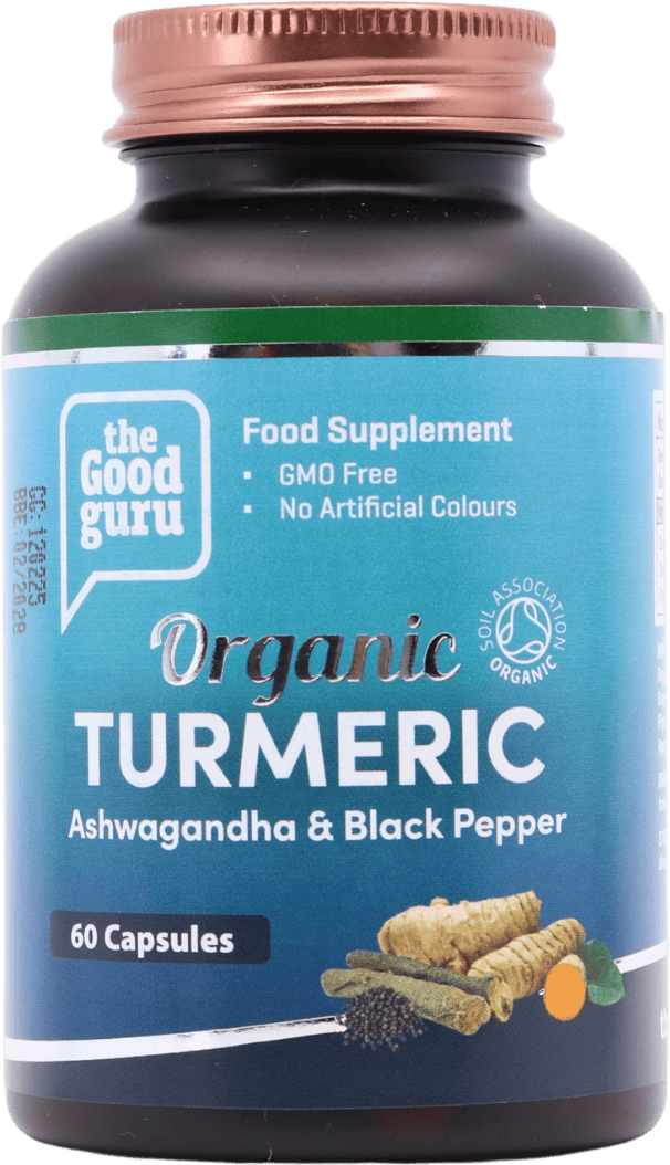The Good Guru Organic Turmeric, Ginger & Black Pepper 60 Capsules