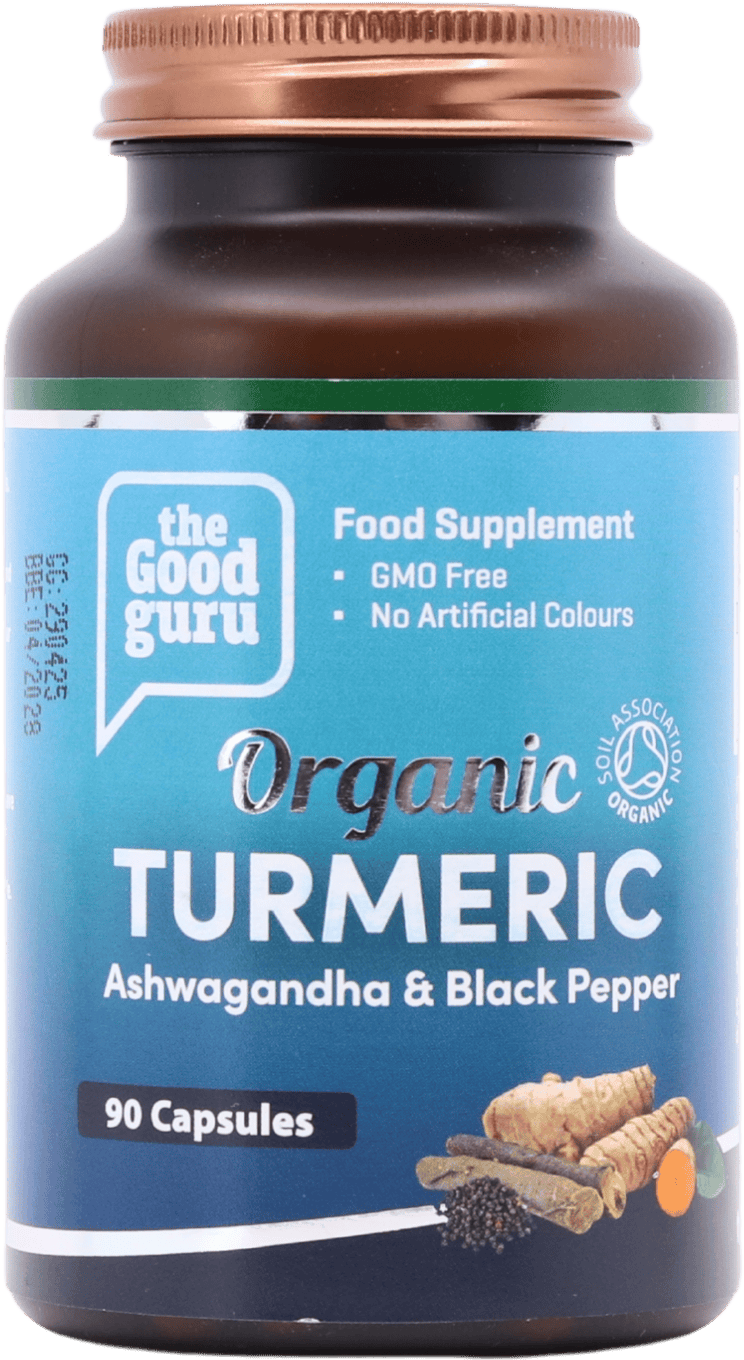 The Good Guru Organic Turmeric, Ginger & Black Pepper 90 Capsules