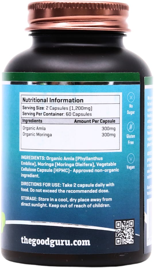 The Good Guru Organic Vitamin C 60 Capsules - 3