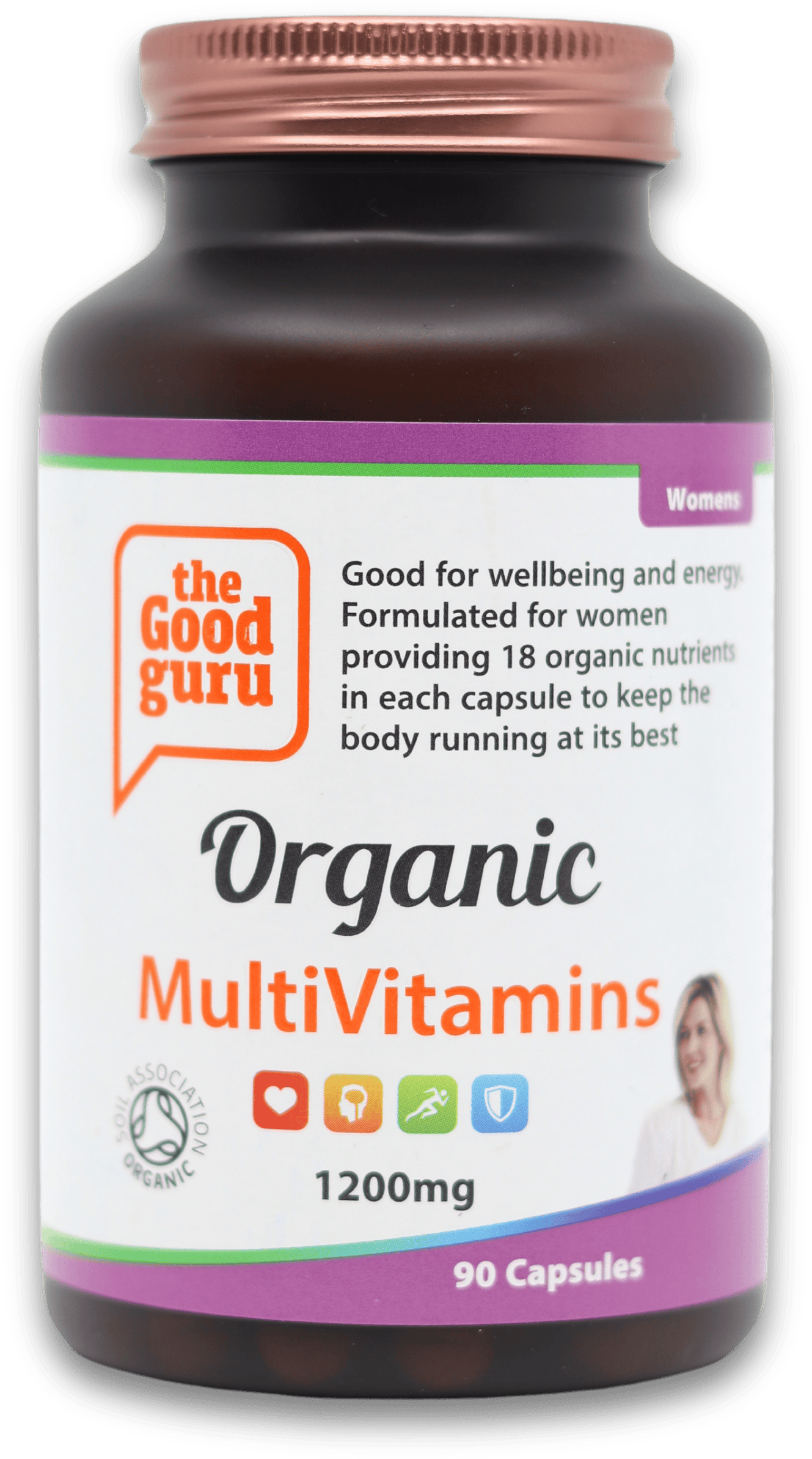 The Good Guru Organic Women's Multivitamin 90 Capsules