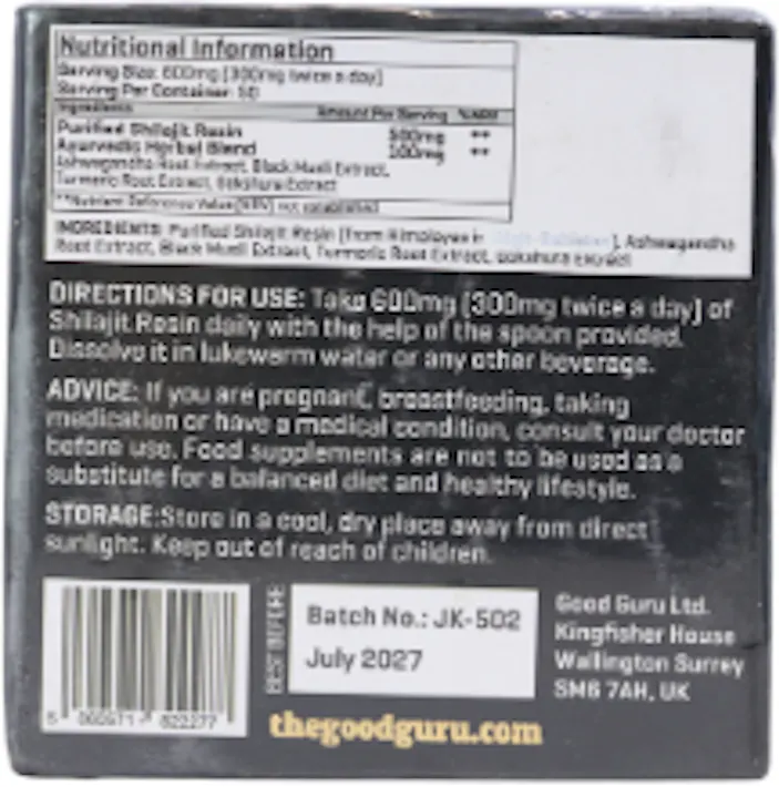 The Good Guru Shilajit Gold Resin 30g - 2