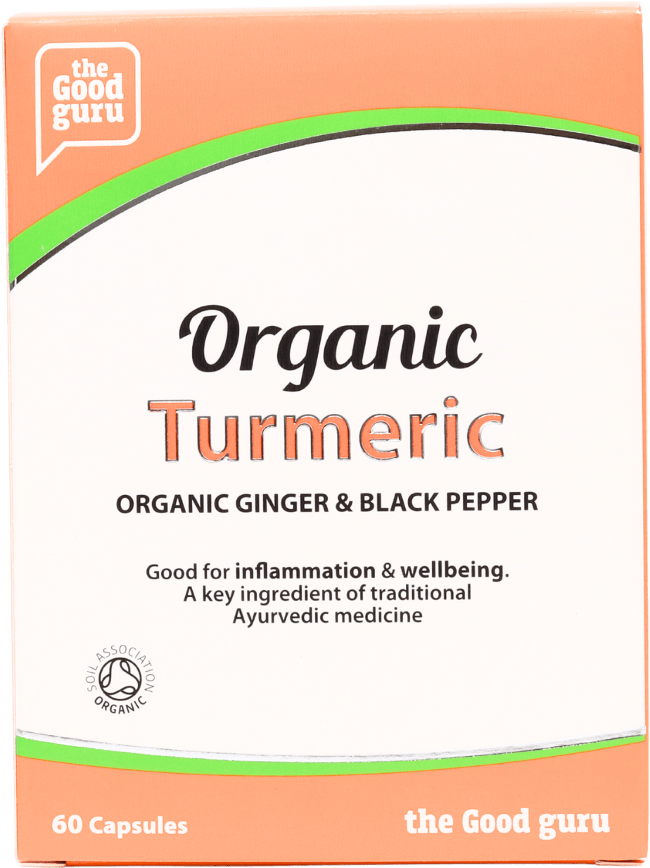 The Good Guru Organic Turmeric, Black Pepper & Ginger 60 Capsules