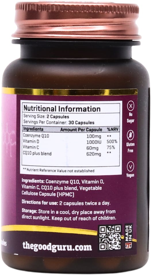 The Good Guru Vegan Advanced COQ-10 30 Capsules - 2