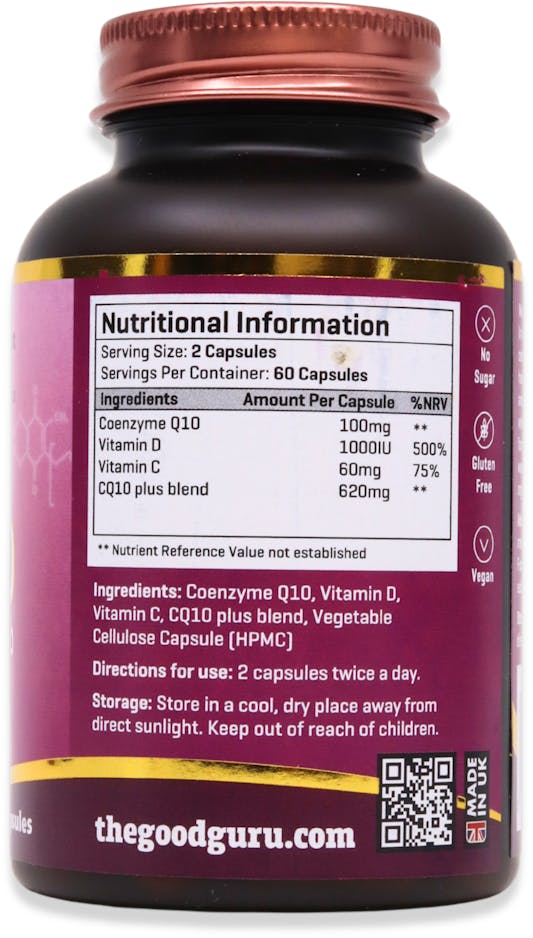 The Good Guru Advanced CoQ10 100mg 60 Capsules - 2