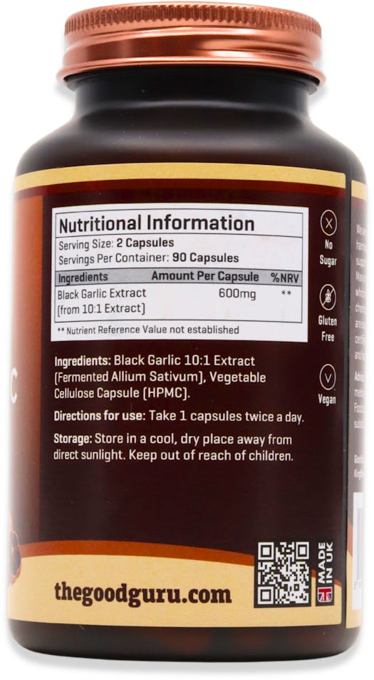 The Good Guru Fermented Black Garlic Extract 90 Capsules - 2