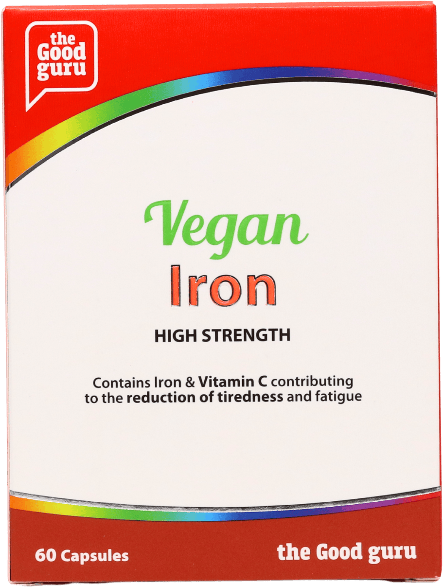 The Good Guru Vegan Iron High Strength 60 Capsules