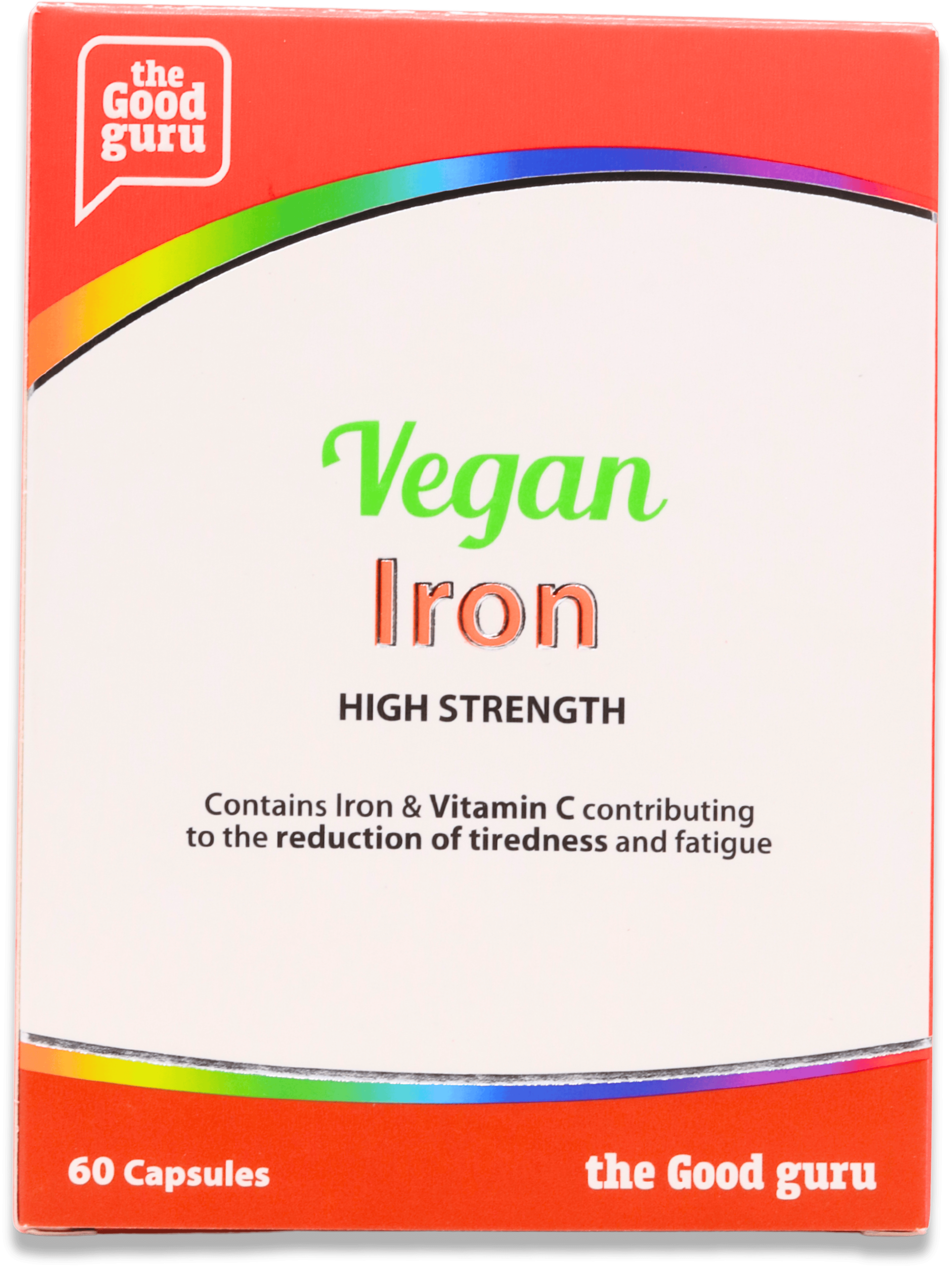 The Good Guru Vegan Iron High Strength 60 Capsules