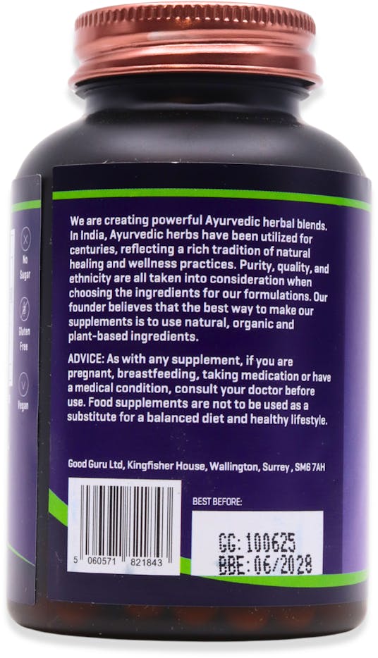 The Good Guru Magnesium Glycinate + Vitamin B6 60 Capsules - 3