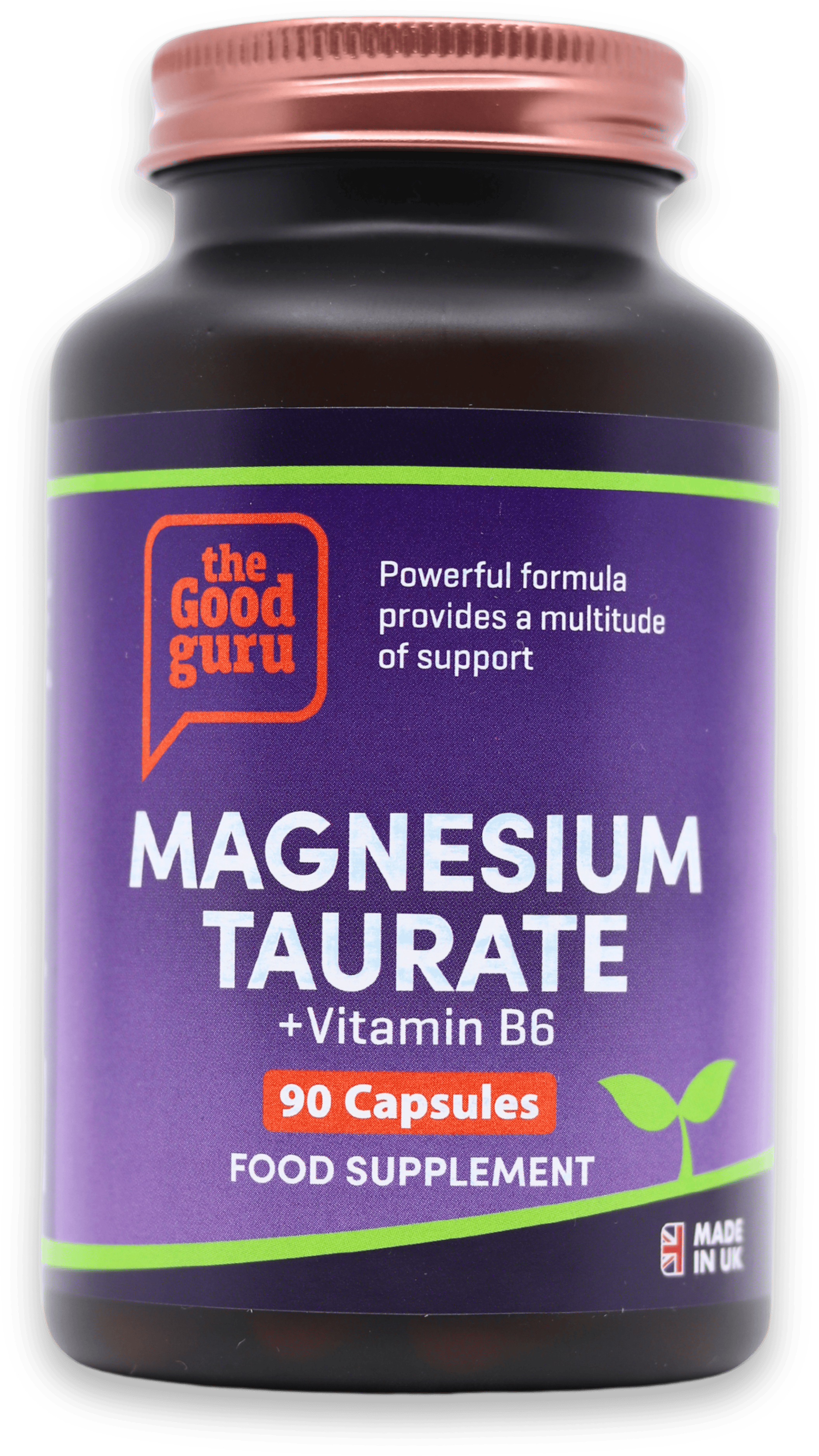 The Good Guru Magnesium Taurate + Vitamin B6 90 Capsules