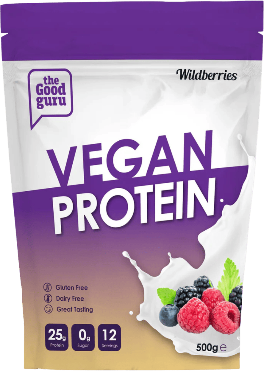 The Good Guru Vegan Protein Vanilla and Wild Berries 500g