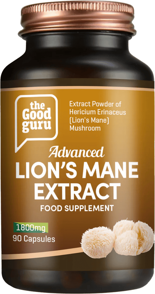 The Good Guru's Vegan Lion's Mane Extract Mushroom 90 Capsules