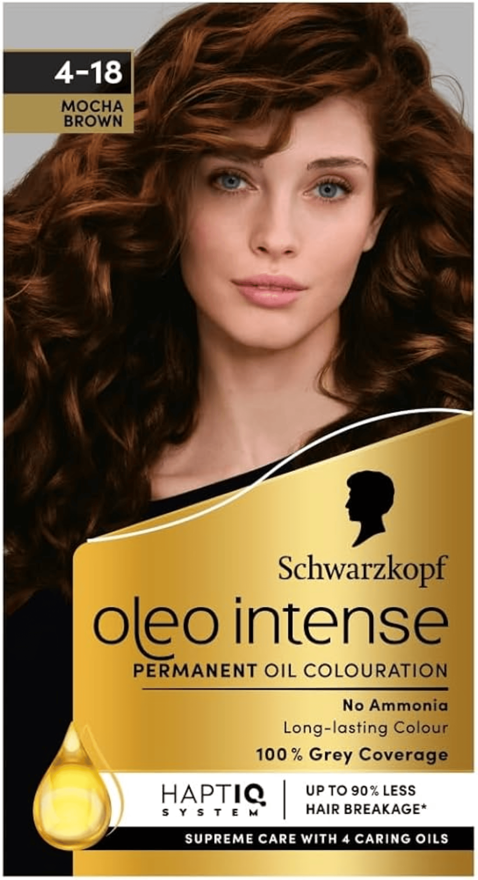 Schwarzkopf Oleo Intense 4-18 Mocha Brown Permanent Oil Hair Dye