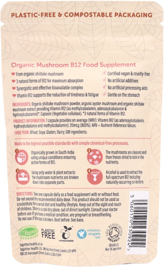 Together Health Organic Vitamin B12 30 Capsules - 2