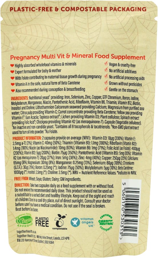 Together Health Pregnancy Wholefood Multivitamin 60 Capsules - 2