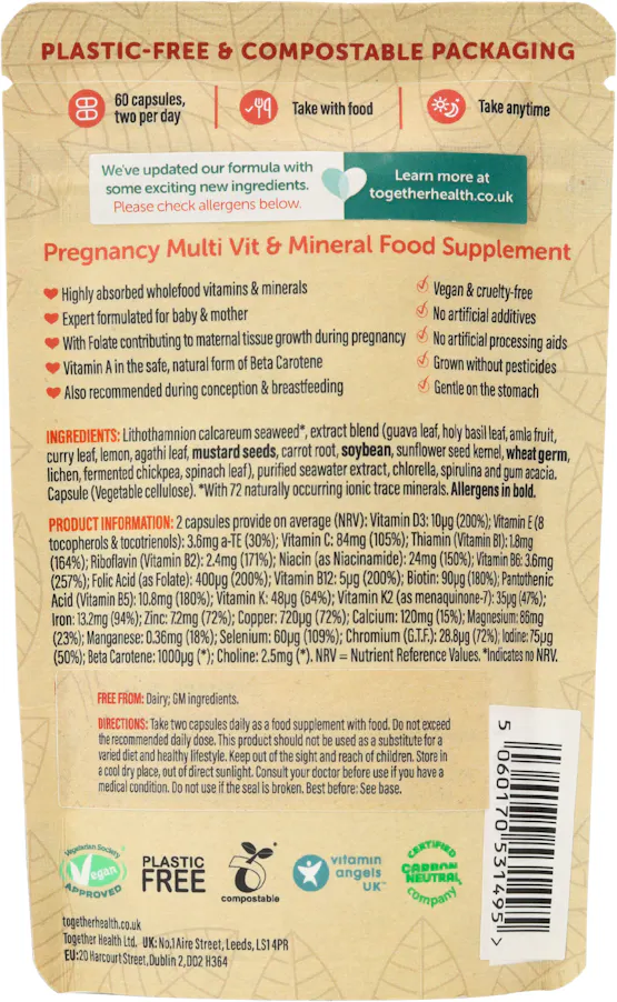 Together Health Pregnancy Wholefood Multivitamin 60 Capsules - 2